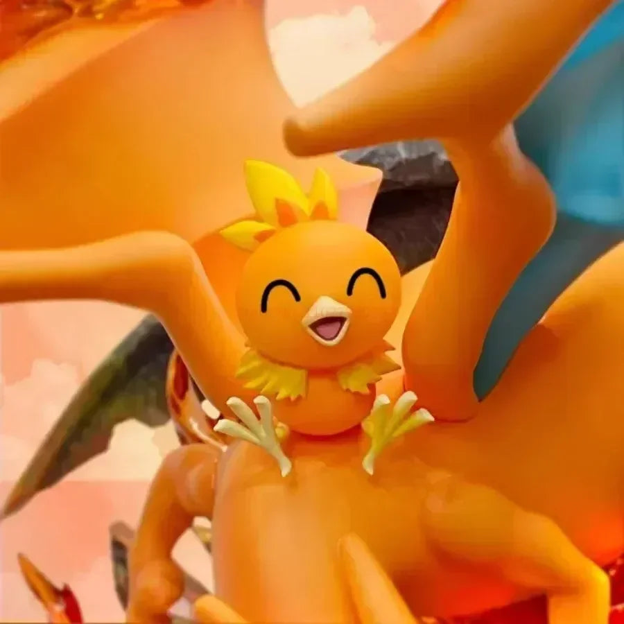 Anime Pokemon Charizard Family Figure Bucket Ocean Blastoise Valley Collectible Action Figurine Statue Dolls Model Ornaments