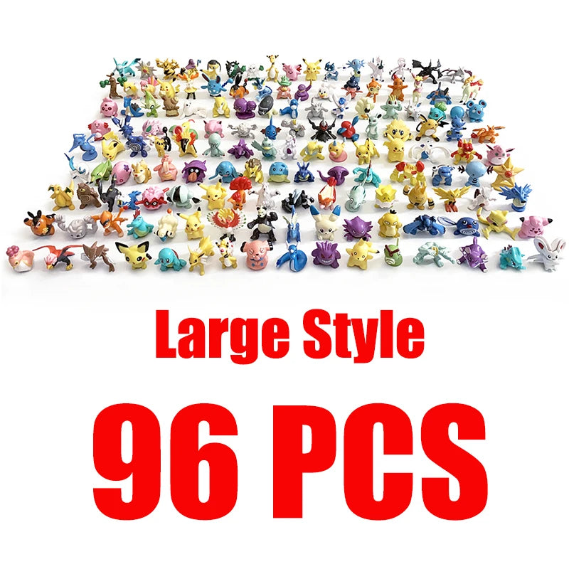 Oversized Pokemon Action Figure Large 3.3-5CM Not Repeating Figures Model Toys Pokémon Figure Pikachu Anime Kids Collect Gifts