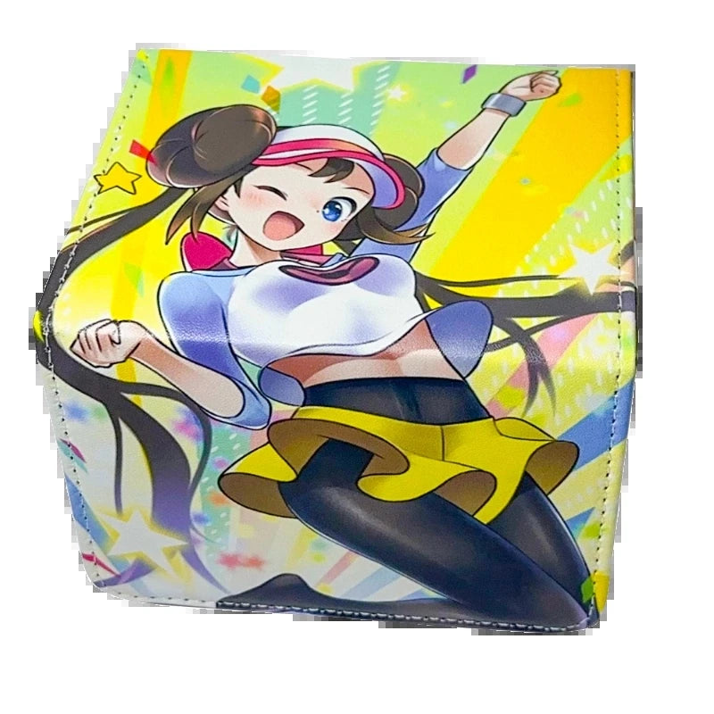 Anime Pokemon Pikachu Deck Box The Starry Night Style Yugioh WS OCG PTCG Trading Cards Pu Leather Storage Collection Box 110+