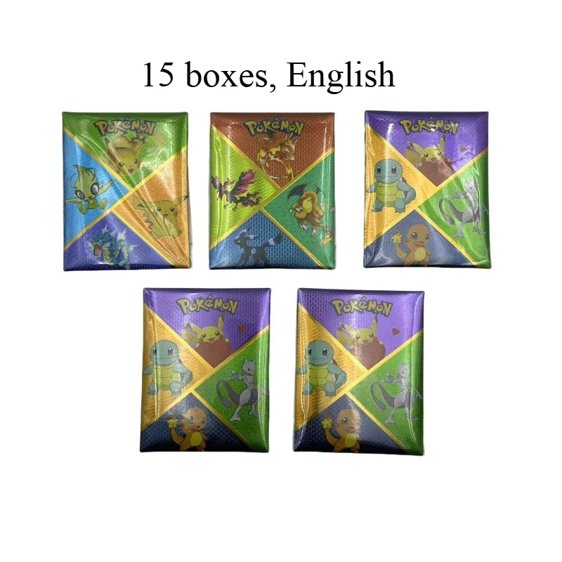 10~150Pcs Pokemon Cards German Spanish French English Vmax GX Color Energy Card Pikachu Rare Collection Battle Trainer Boys Gift