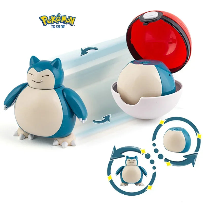 Original Pokemon Elf Ball Toys Pocket Monsters Figures Model Pikachu Gengar Elf Ball Dragonite Snorlax Lapras Kids Toy