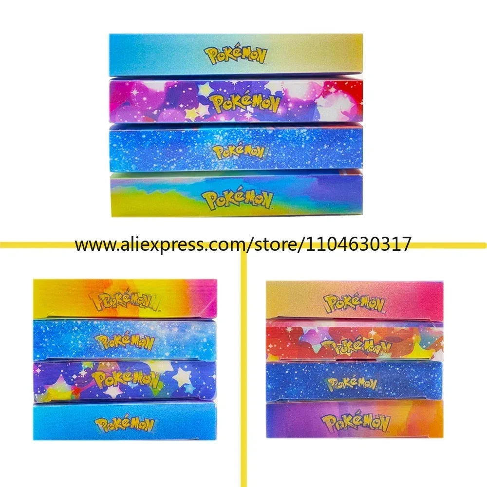 27pcs/50pcs Pokemon 3D Conversion Card English Version Vmax Charizard Pikachu Pikachu Rare Collection Trainer Colorful Card Box