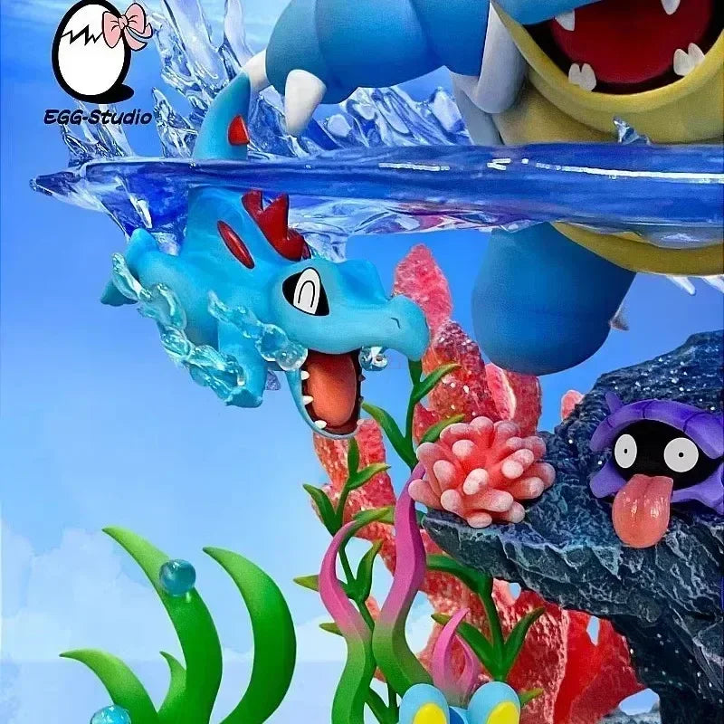 Anime Pokemon Charizard Family Figure Bucket Ocean Blastoise Valley Collectible Action Figurine Statue Dolls Model Ornaments