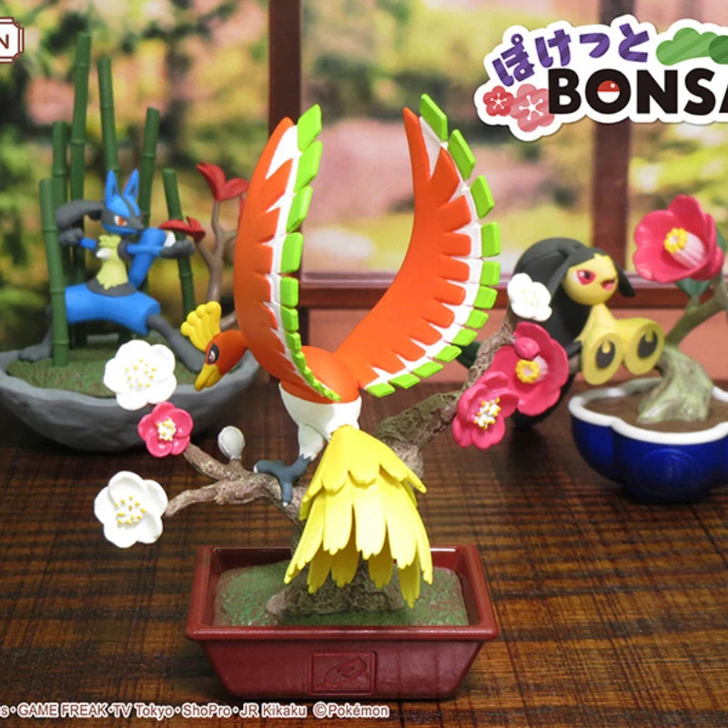 Re-ment Pokemon Pikachu Vulpix Ho-Oh Poliwag Mawile Lucario Potted Plant Figure Blind Box Toys Model Collection Ornaments Gifts