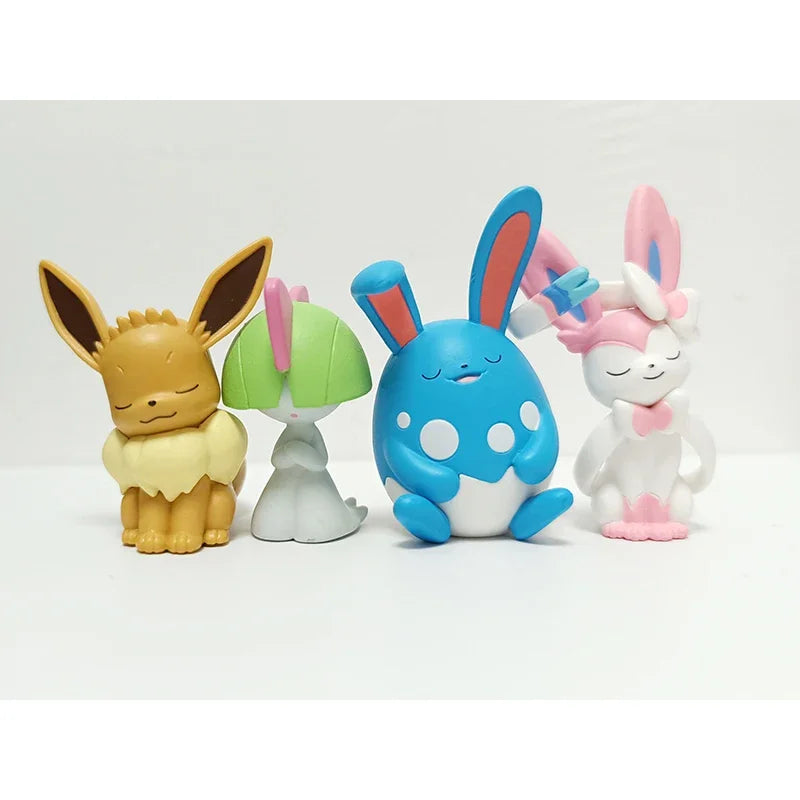 Pokemon Tilting Head Shoulder on Shoulder Eevee Ralts Azumarill Blind Box Gifts Toy Model Anime Figures Collect Ornaments
