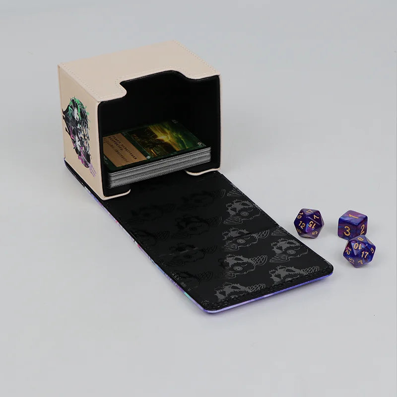 Anime Pokemon Gengar Deck Box The Starry Night Style Yugioh WS OCG PTCG Trading Cards Pu Leather Storage Collection Box 110+