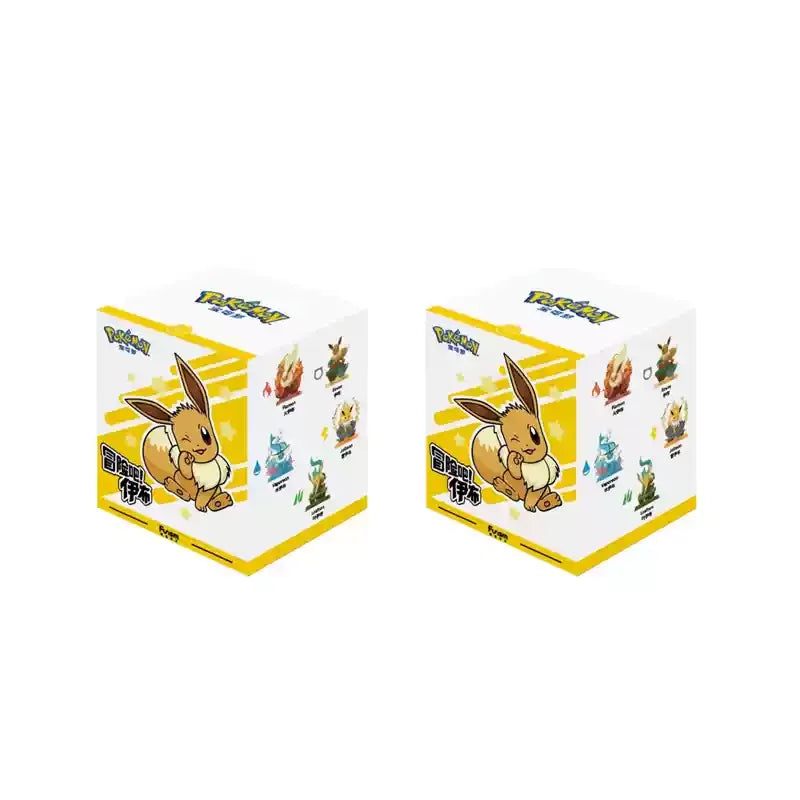Anime Pokemon Funism Original Adventure Eevee Family Suit Blind Box Jolteon Sylveon Action Figure Collection Model Kids Toy Gift