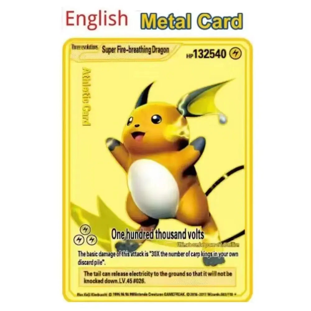 10000 point arceus vmax pokemon metal cards DIY card pikachu charizard golden limited edition kids gift game collection cards