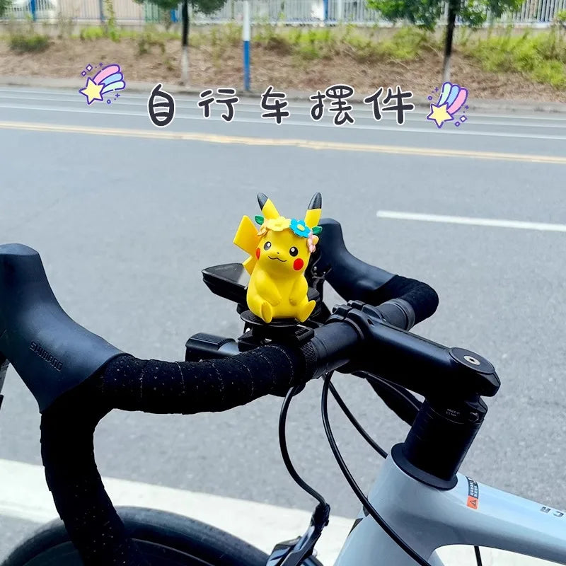 Anime Pokemon Johnny Turtle Cute Rotating Propeller Decoration Motorcycle mountain road bikes Electric bike riding accessories
