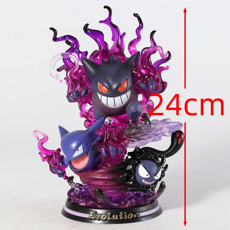 Pokemon Evolution Charizard Charmander Mewtwo Mew PVC Figure Collectible Model Toy with Light