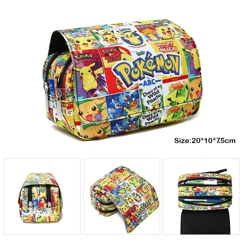 Pokemon School Bags Backpacks Pikachu Anime Figures Kids Bags Big Capacity Travel Bag Girls Boys Christmas Gifts Toys