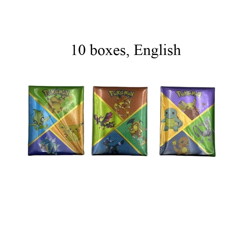 10~150Pcs Pokemon Cards German Spanish French English Vmax GX Color Energy Card Pikachu Rare Collection Battle Trainer Boys Gift