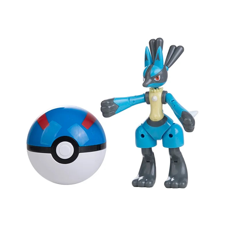 Pokemon Anime Figure Charizard Pikachu Mewtwo Pocket Monster Action Deformation Pokeball Toy Figures Model Kids Christmas Gift
