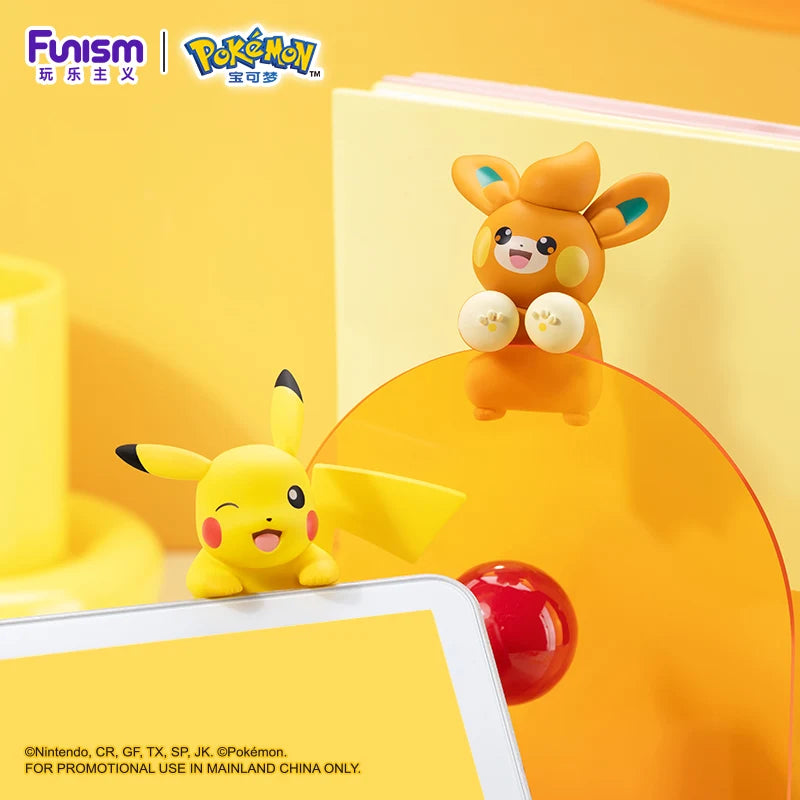 FUNISM Original Genuine Pokemon Anime Action Figures Angel Party Series Eevee Bulbasaur Pikachu Models Ornament Children's Toy