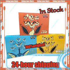 100%Original Game PTCG Card Chinese Ibrahimovic Advanced Gift Box Reib Fire Eevee Water Eevee Custom Collectible Card Gifts