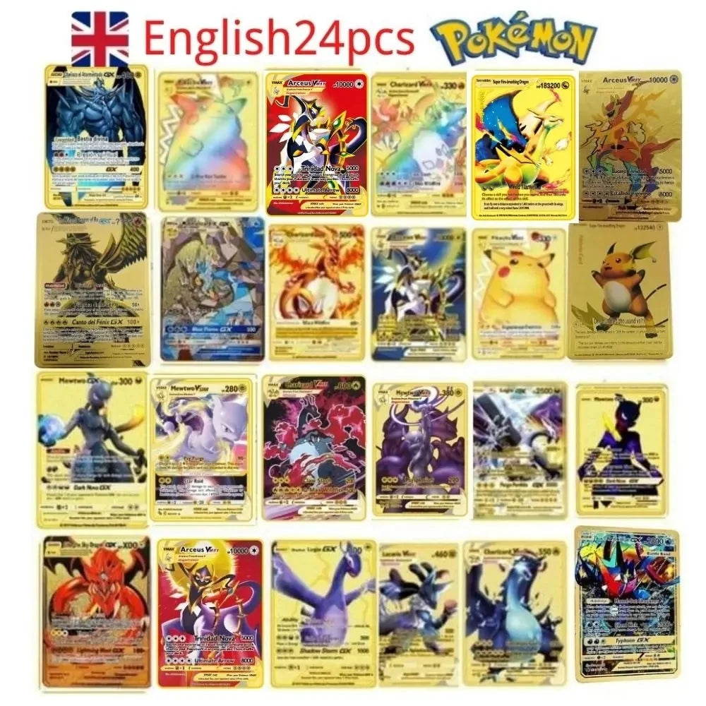 10000 point arceus vmax pokemon metal cards DIY card pikachu charizard golden limited edition kids gift game collection cards