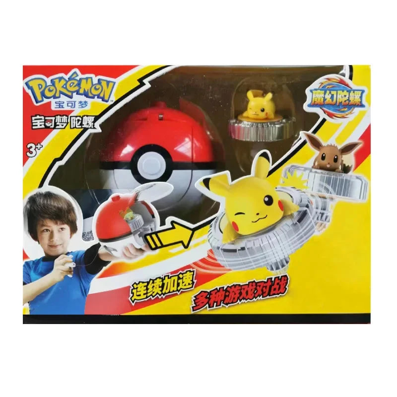 Pocket Monsters Pokemon Spinning Top Arena Figure Top Ball Battle Gyro Pikachu Charmander Squirtle Mew Eevee Elf Children Toy