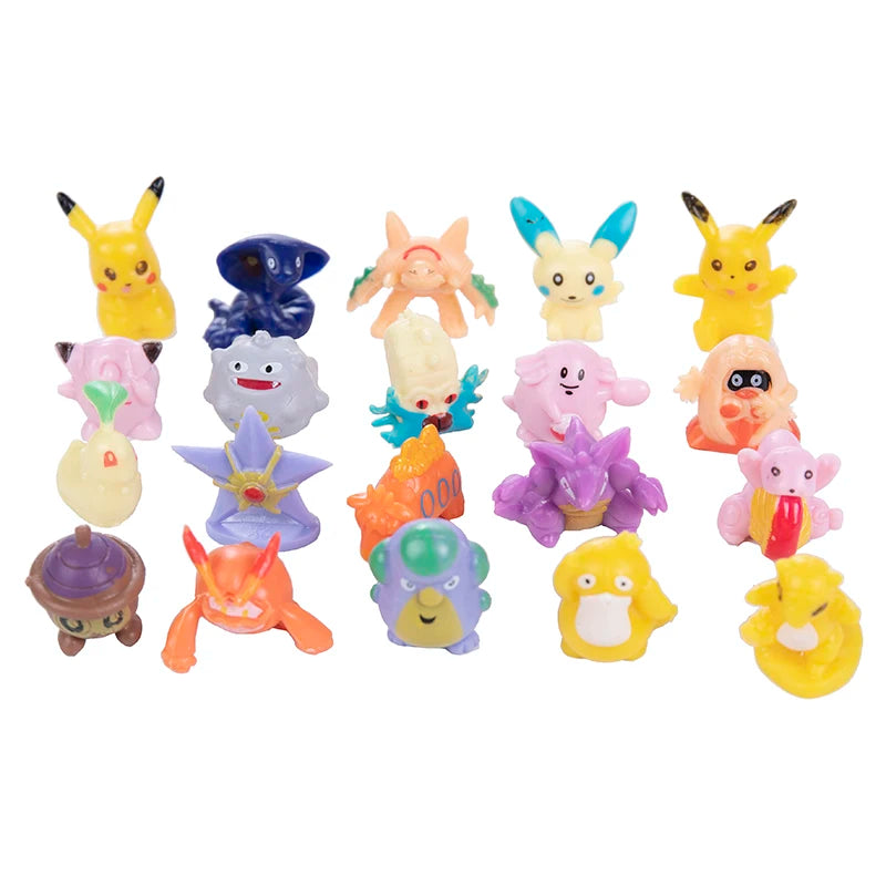 3-6cm Pokemon Anime Figure Non-Repeat Style Pikachu Charizard Pocket Monster Pet Toy Figure Collectible Model Kids Birthday Gift
