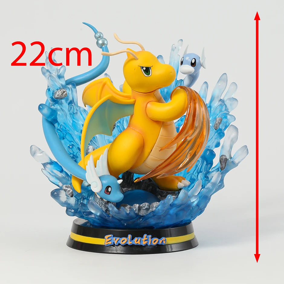 Pokemon Evolution Raichu Pikachu Pichu Light Up Statue Figure Collectible Model Toy