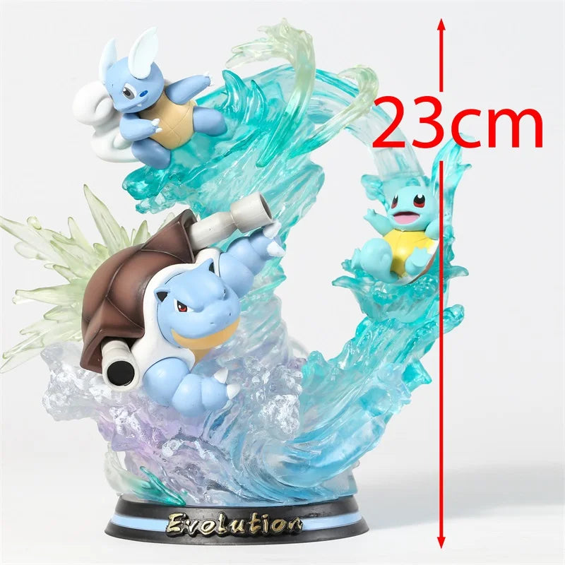Pokemon Evolution Raichu Pikachu Pichu Light Up Statue Figure Collectible Model Toy