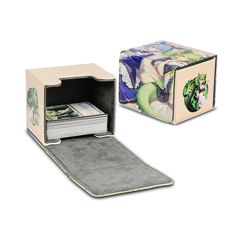 Anime Pokemon Pikachu Deck Box The Starry Night Style Yugioh WS OCG PTCG Trading Cards Pu Leather Storage Collection Box 110+
