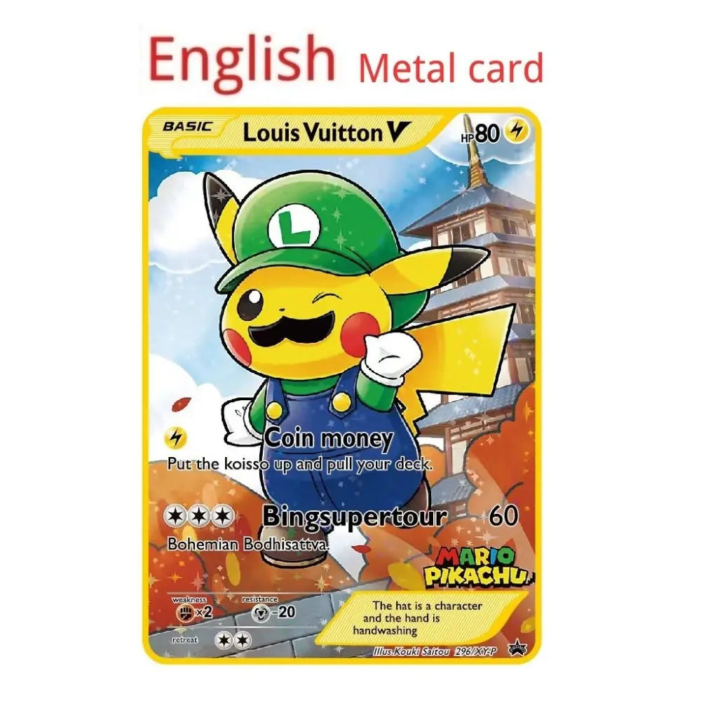 10000 point arceus vmax pokemon metal cards DIY card pikachu charizard golden limited edition kids gift game collection cards