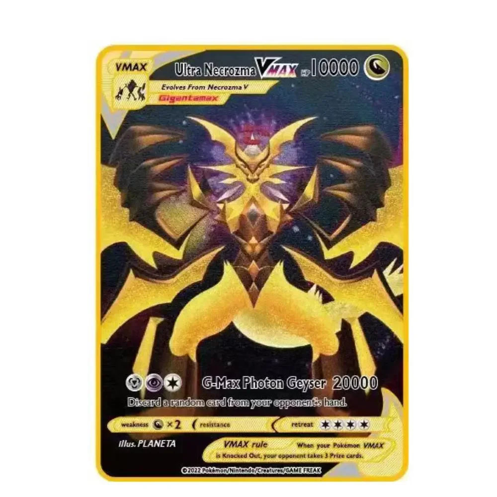 10000 point arceus vmax pokemon metal cards DIY card pikachu charizard golden limited edition kids gift game collection cards