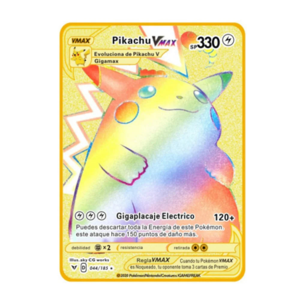 2025 new 10000 Arceus Vmax Gx gold pocket monster card Spanish iron metal Pokmo Letters children's gift game collection card