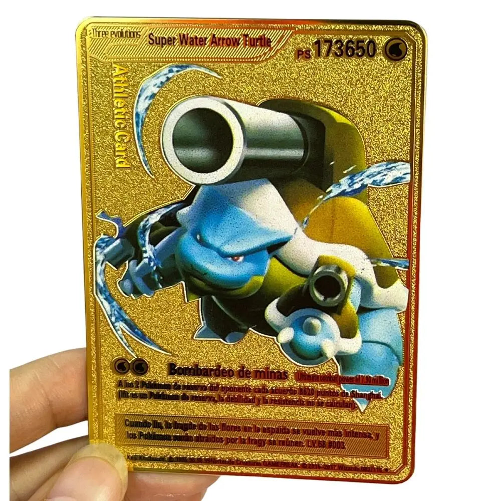 2022Spanish Pokémon Cards Metal Pokemon Letters Spanish Pokemon Iron Cards Mewtwo Pikachu Gx Charizard Vmax Cartas Pokémon Vmax
