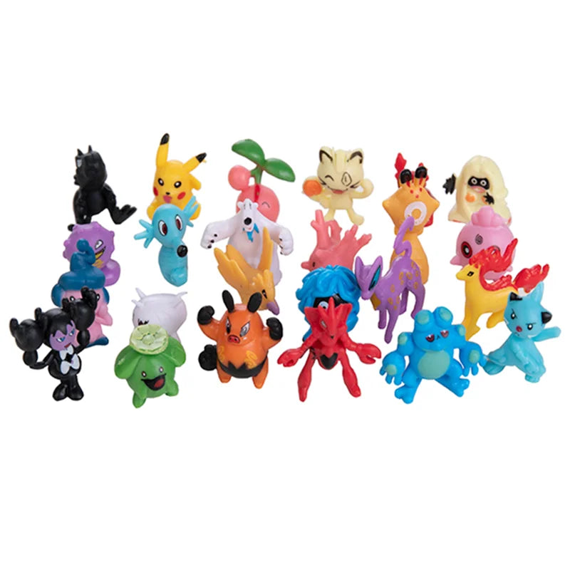 3-6cm Pokemon Anime Figure Non-Repeat Style Pikachu Charizard Pocket Monster Pet Toy Figure Collectible Model Kids Birthday Gift