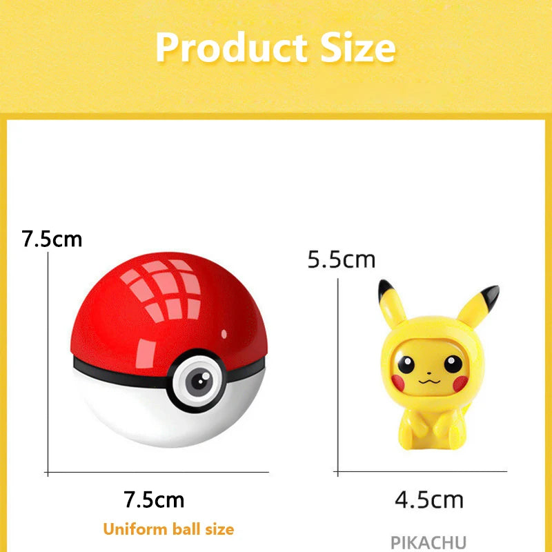 Pokeball Pokemon Pikachu Figures Toys Doll Poke Ball Face-changing Pocket Monsters Action Figure Kid Boys Girls Set Toy Gifts