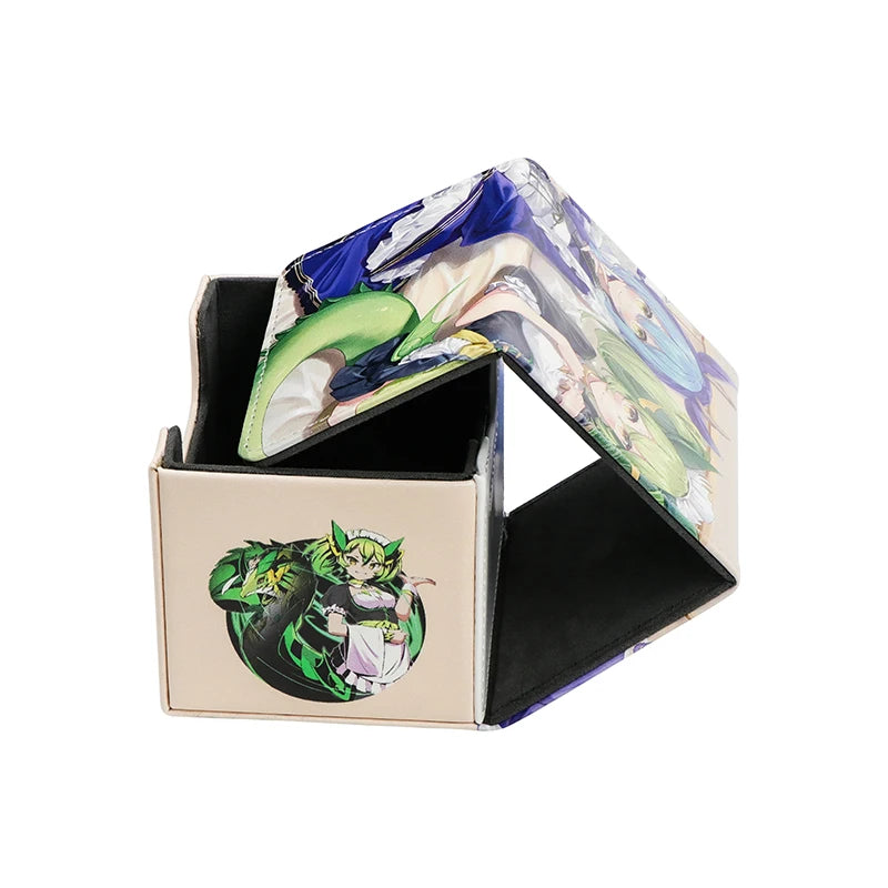 Anime Pokemon Pikachu Deck Box The Starry Night Style Yugioh WS OCG PTCG Trading Cards Pu Leather Storage Collection Box 110+