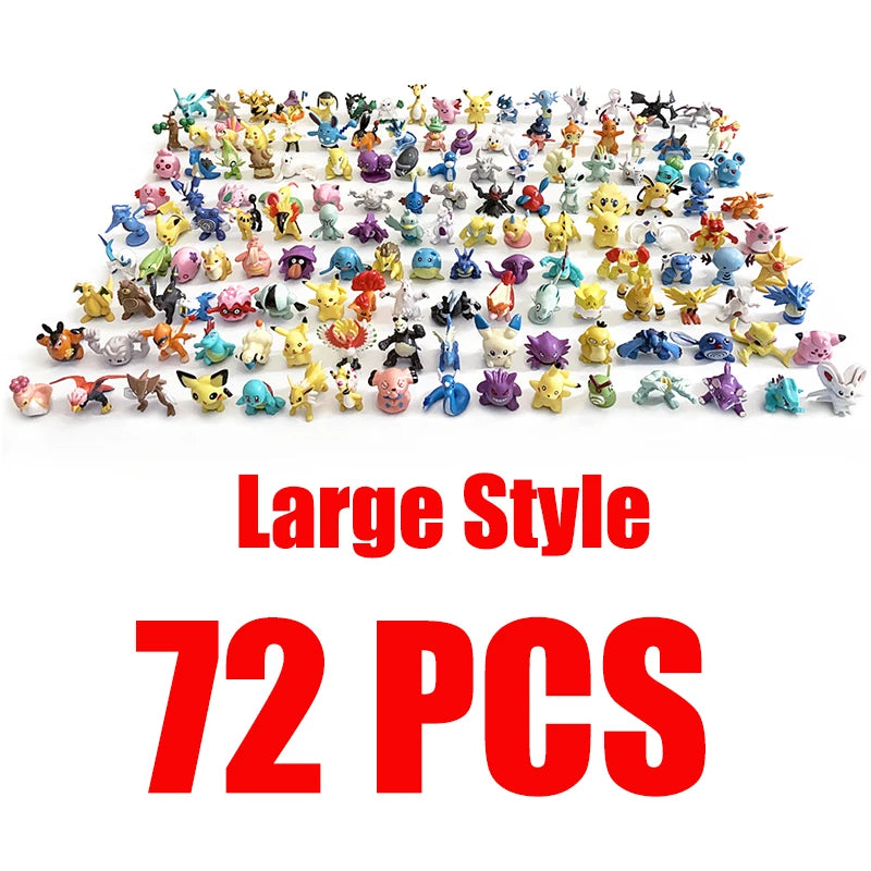 Oversized Pokemon Action Figure Large 3.3-5CM Not Repeating Figures Model Toys Pokémon Figure Pikachu Anime Kids Collect Gifts