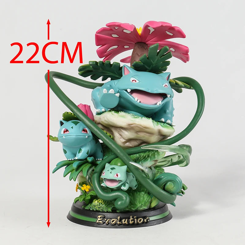 Pokemon Evolution Raichu Pikachu Pichu Light Up Statue Figure Collectible Model Toy