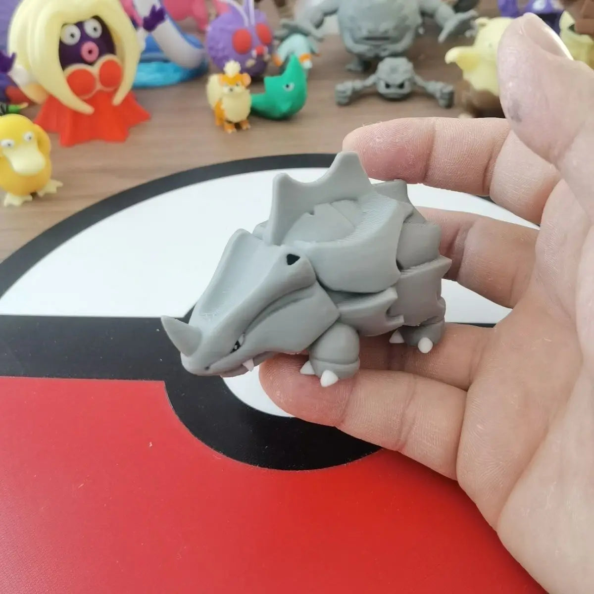Hot Sale Pokemon Rhyhorn Rhydon Anime World1:20 Action Figure Cute Doll 3d Print Model Desktop Ornaments Collection Kid Toy Gift