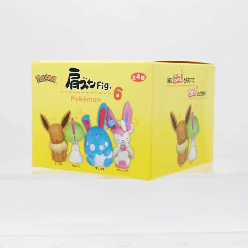 Pokemon Tilting Head Shoulder on Shoulder Eevee Ralts Azumarill Blind Box Gifts Toy Model Anime Figures Collect Ornaments