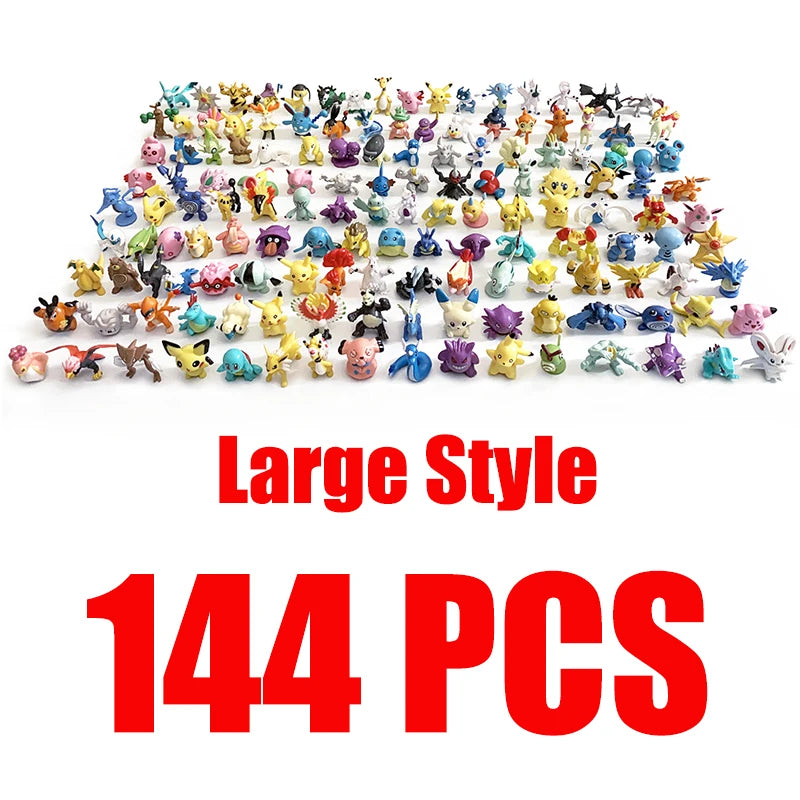 Oversized Pokemon Action Figure Large 3.3-5CM Not Repeating Figures Model Toys Pokémon Figure Pikachu Anime Kids Collect Gifts