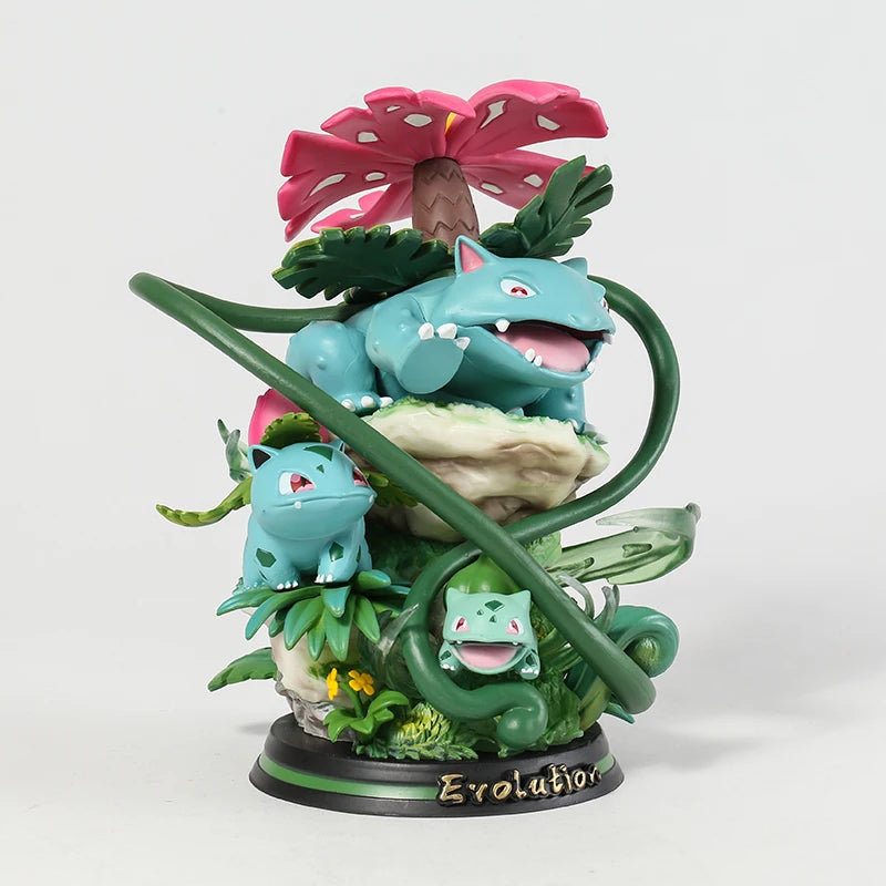 Pokemon Evolution Charizard Charmander Mewtwo Mew PVC Figure Collectible Model Toy with Light