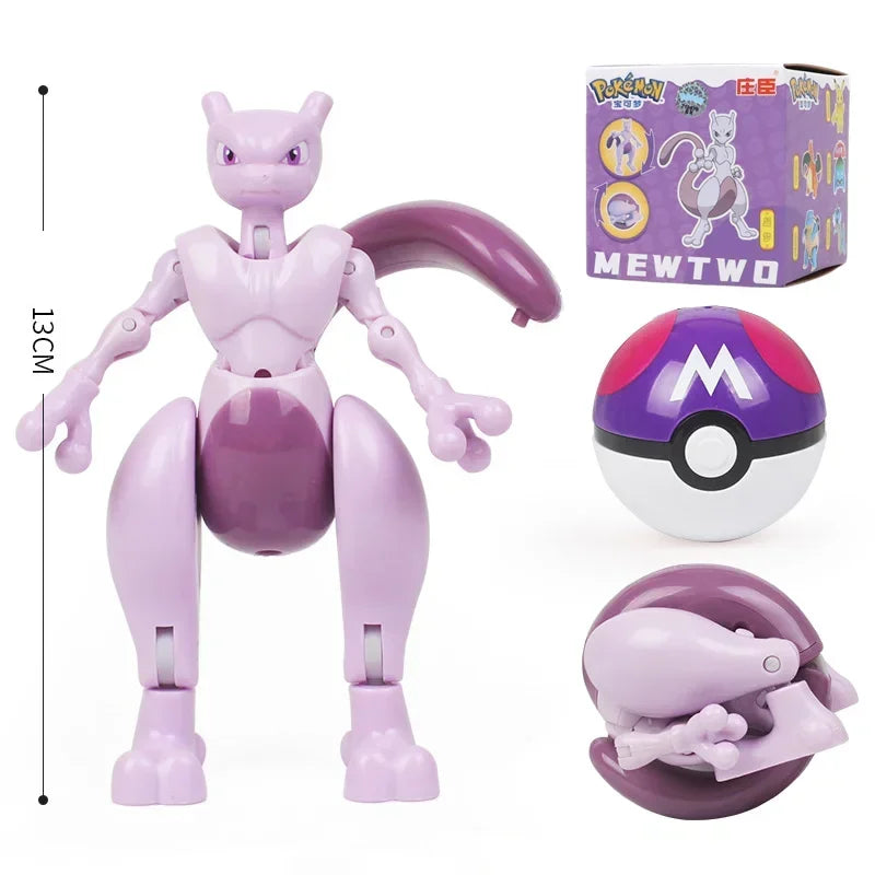 Original Pokemon Elf Ball Toys Pocket Monsters Figures Model Pikachu Gengar Elf Ball Dragonite Snorlax Lapras Kids Toy