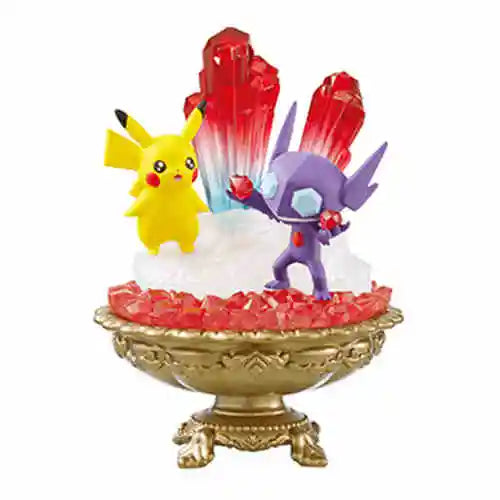 Original Pokemon Re-Ment GEM STONE COLLECTION 2 Chandelure Dragonair Pikachu and Sableye Sylveon Whimsicott Jirachi Model Toys
