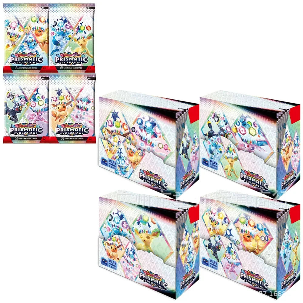360pcs Pokémon Collection Game Card Booster Card Pack Sword and Shield Series Prismatic Evolutions - Toy Gift Flash Card