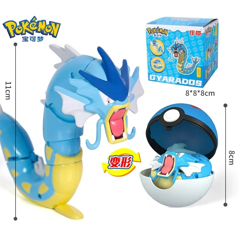 Original Pokemon Elf Ball Toys Pocket Monsters Figures Model Pikachu Gengar Elf Ball Dragonite Snorlax Lapras Kids Toy