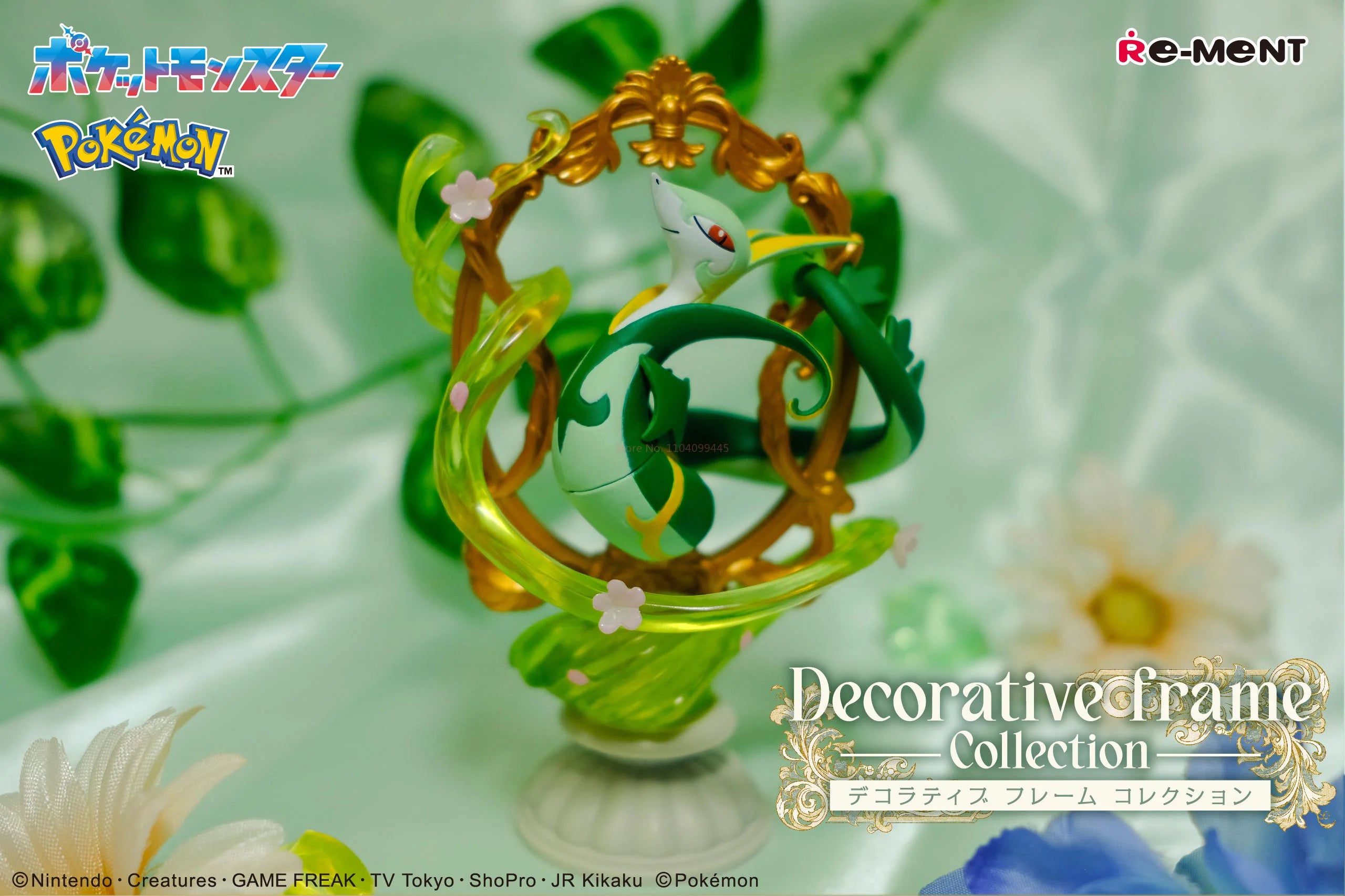 Re-Ment Pokemon Figures Decor Frame Collection Alolan Ninetales Ceruledge Serperior Pikachu Suicune Sylveon Toy Surprise Gift