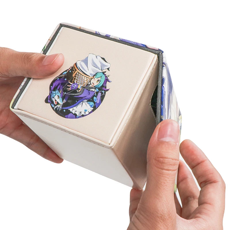 Anime Pokemon Gengar Deck Box The Starry Night Style Yugioh WS OCG PTCG Trading Cards Pu Leather Storage Collection Box 110+