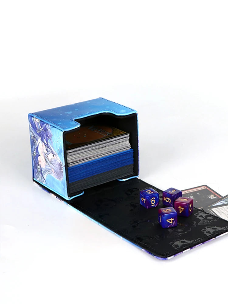 Anime Pokemon Pikachu Deck Box The Starry Night Style Yugioh WS OCG PTCG Trading Cards Pu Leather Storage Collection Box 110+