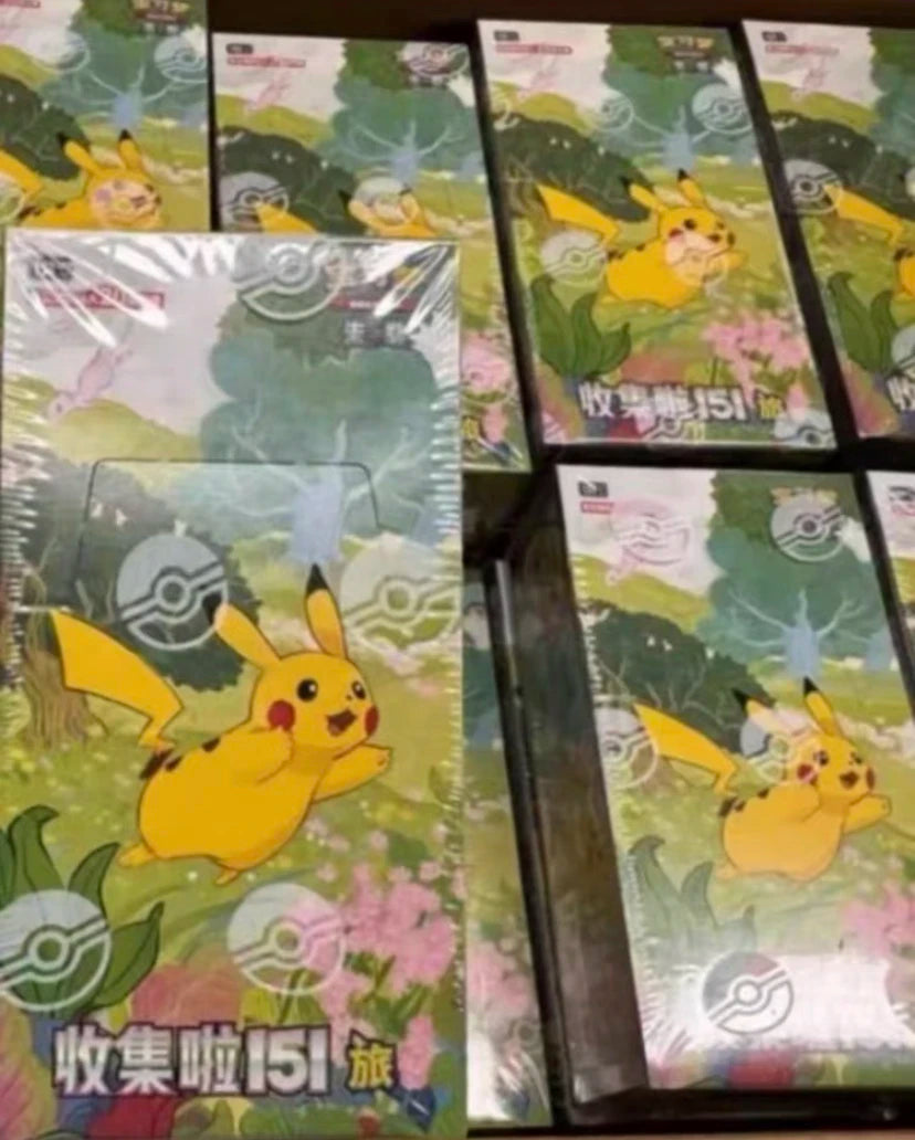 100% Original Pokemon 151 Cards Vol.1 Scarlet And Violet Ptcg Collection Travel Collection Card Game Thin Box Fat Box Kid Gift