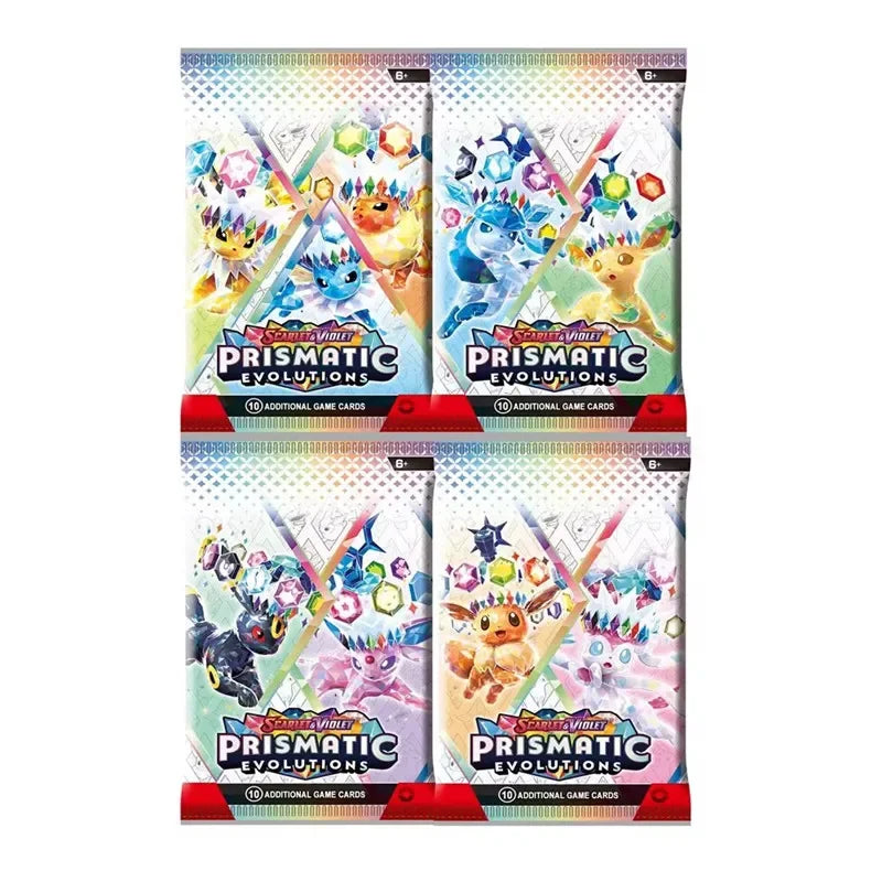 360pcs Pokémon Collection Game Card Booster Card Pack Sword and Shield Series Prismatic Evolutions - Toy Gift Flash Card