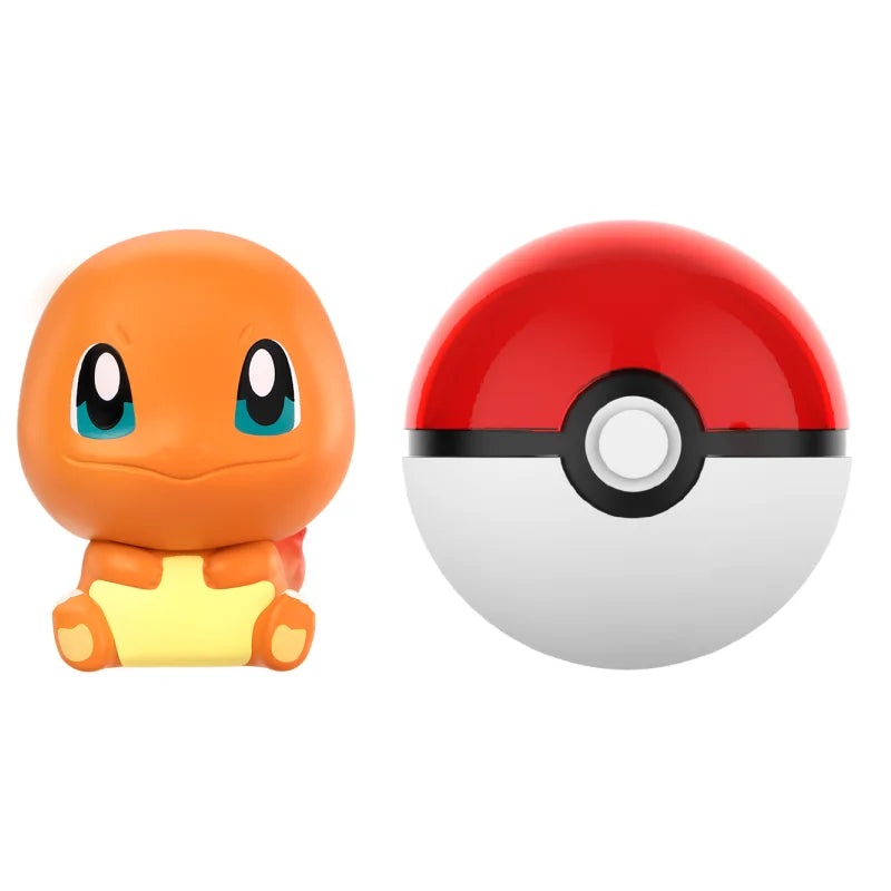 Pokemon Anime Action Figures Charmander Squirtle Pikachu Bulbasaur Mini Doll Original Genuine Model Ornament Children's Toy Gift