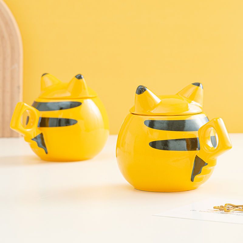 320ml Cute Pokemon Pikachu Ceramic Mug Creative Anime Modelling Children's Breakfast Milk Cup Coffee Tea Water Cup Boy Girl Gift