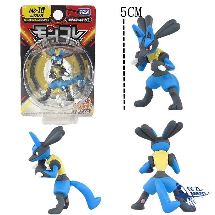 ORIGINAL Pokemon Anime Figure Toy Pikachu Gengar Charizard Dragonite Lucario Psyduck Eevee Cartoon Figurine Model  Decor Gift